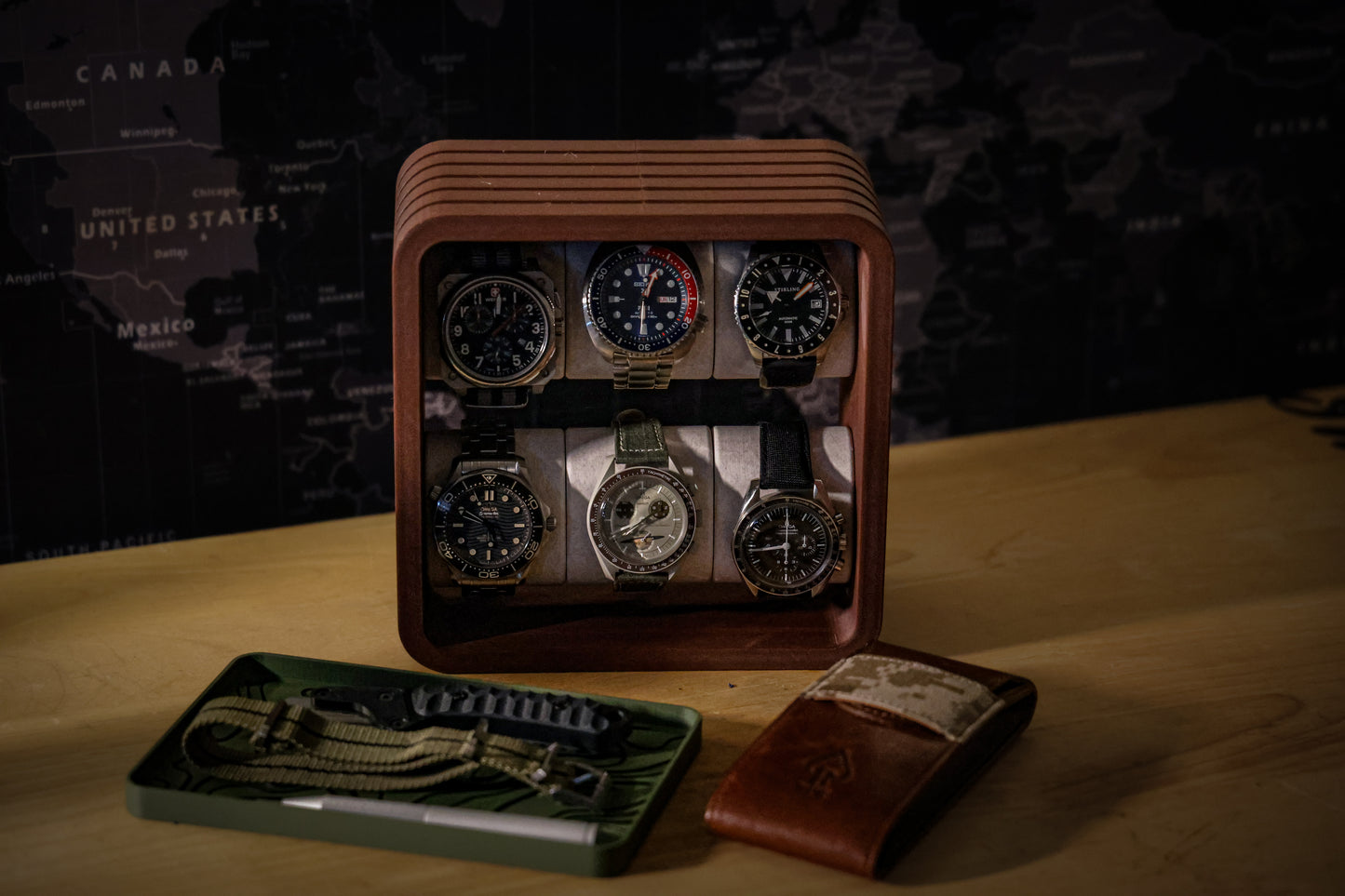 Limited Edition Wood Finish Watch Display